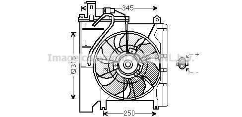 AVA QUALITY COOLING ventiliatorius, radiatoriaus TO7553